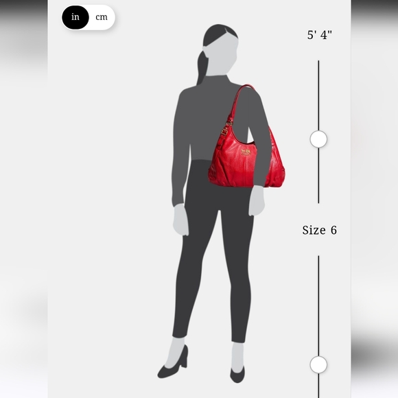 Coach Madison Maggie Shoulder Bag Ultra Marine Blu Patent Leather Never Worn EUC - Picture 5 of 16